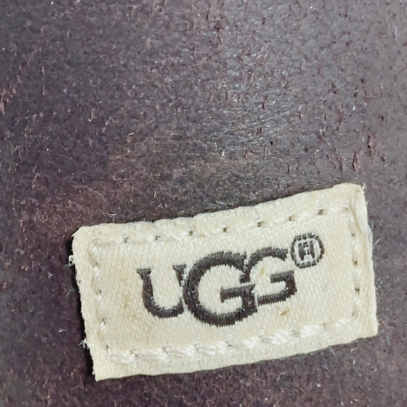 UGG Croft Lace Up High Top Trainers Dark Brown Fur Lining Ankle Boots C503 - Picture 9 of 10